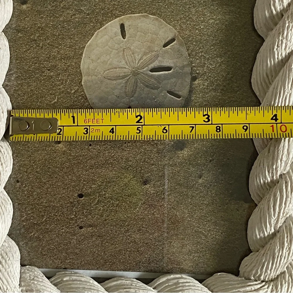 Rope Frame Sheffield Home Nautical Resin White Twisted 4 X 6 Photo Beach EUC